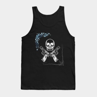 guns skull and frame 2 Tank Top